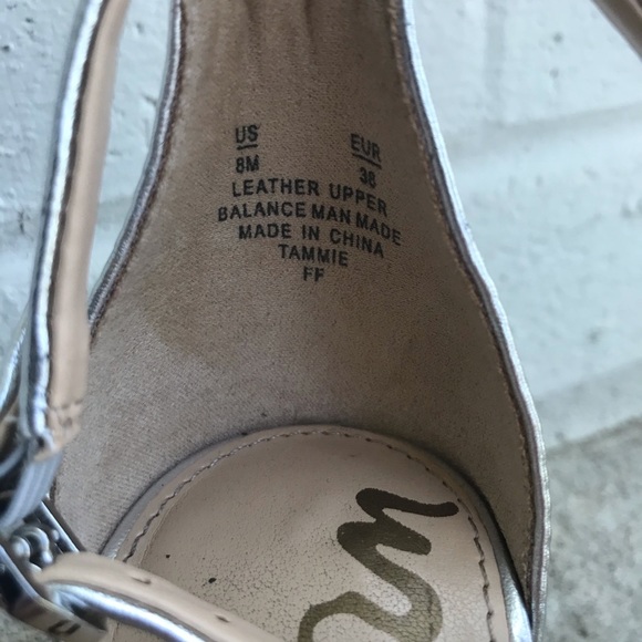 Sam Edelman Tammie Silver Ankle Strap Sandals - Picture 4 of 12